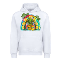 White pineapple rainbow Urban Hoodie - BarkalooDesign