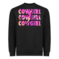 Black cowgirl cowgirl lightning bolt Heavyweight Sweatshirt - Zillion Design Studio