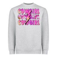 Heather Grey cowgirl cowgirl lightning bolt Heavyweight Sweatshirt - Zillion Design Studio