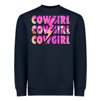 Navy cowgirl cowgirl lightning bolt Heavyweight Sweatshirt - Zillion Design Studio