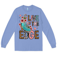 Colony Blue live on the edge ice skating Long Sleeve Tee - FaDigitalArtStudio