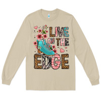 Mushroom live on the edge ice skating Long Sleeve Tee - FaDigitalArtStudio