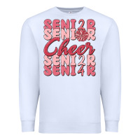 White senior cheer 2024 Premium Sweatshirt - MaliasSmallBusiness