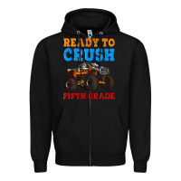 Black ready to crush fifth grade Zipper Hoodie - Artiststas