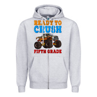 Heather Grey ready to crush fifth grade Zipper Hoodie - Artiststas