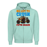Seafoam ready to crush fifth grade Zipper Hoodie - Artiststas