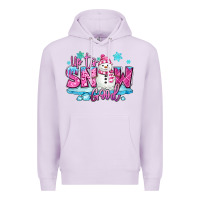 Lilac up to snow good pink christmas winter snowman Premium Hoodie - MaliasSmallBusiness