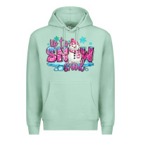 Seafoam up to snow good pink christmas winter snowman Premium Hoodie - MaliasSmallBusiness