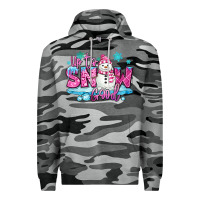 Slate Camo up to snow good pink christmas winter snowman Premium Hoodie - MaliasSmallBusiness