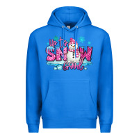 True Royal up to snow good pink christmas winter snowman Premium Hoodie - MaliasSmallBusiness