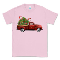 Bubblegum Pink christmas trees truck Classic Tee - FaDigitalArtStudio