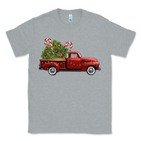 Heather Grey christmas trees truck Classic Tee - FaDigitalArtStudio