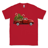 Red christmas trees truck Classic Tee - FaDigitalArtStudio