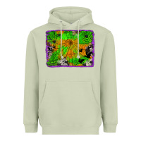 Matcha leopard cowhide halloween background Heavyweight Hoodie - Jasminsmagicworld