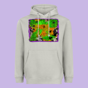 Leopard Cowhide Halloween Background Heavyweight Hoodie Designed By Jasminsmagicworld