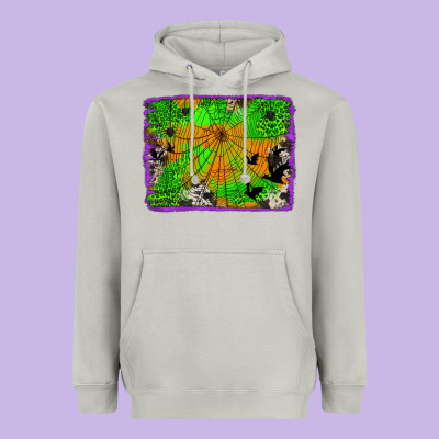 Leopard Cowhide Halloween Background Heavyweight Hoodie Designed By Jasminsmagicworld