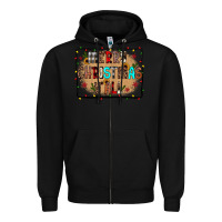 Black merry christmas y'all Zipper Hoodie - JahusDesignShop