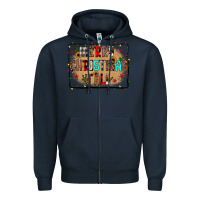 Navy merry christmas y'all Zipper Hoodie - JahusDesignShop