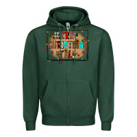 Sports Green merry christmas y'all Zipper Hoodie - JahusDesignShop