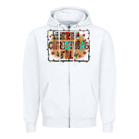 White merry christmas y'all Zipper Hoodie - JahusDesignShop