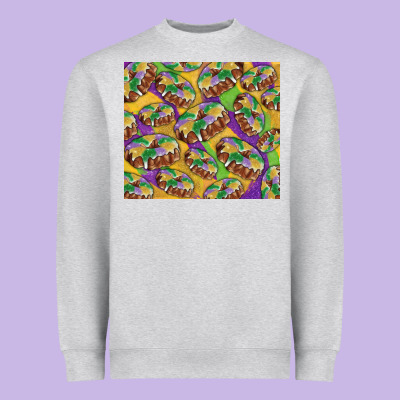 Heavyweight Sweatshirt Mardi gras king cake
