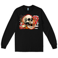 Black firefighter skull Long Sleeve Tee - AdoDesignShop