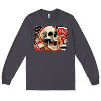 Smoke firefighter skull Long Sleeve Tee - AdoDesignShop