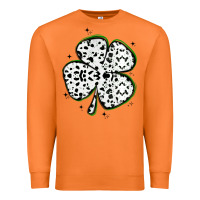 Carrot four leaf clover dalmatian print grunge Premium Sweatshirt - MaliasSmallBusiness