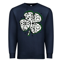Navy four leaf clover dalmatian print grunge Premium Sweatshirt - MaliasSmallBusiness