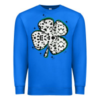 True Royal four leaf clover dalmatian print grunge Premium Sweatshirt - MaliasSmallBusiness