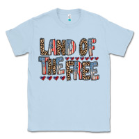 Dusty Blue land of the free Classic Tee - RacoonDesign