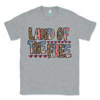 Heather Grey land of the free Classic Tee - RacoonDesign