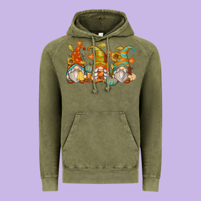 Fall Gnomes Vintage Hoodie Designed By Zillion Design Studio