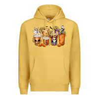 Antique Gold nightmare coffee cups Premium Hoodie - MaliasSmallBusiness