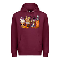 Burgundy nightmare coffee cups Premium Hoodie - MaliasSmallBusiness