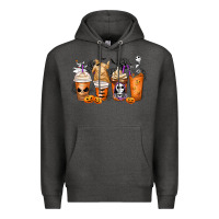 Charcoal Heather nightmare coffee cups Premium Hoodie - MaliasSmallBusiness