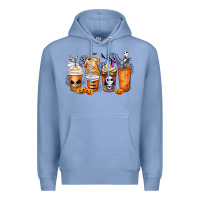 Colony Blue nightmare coffee cups Premium Hoodie - MaliasSmallBusiness