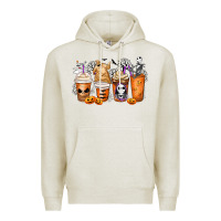 Oatmeal Heather nightmare coffee cups Premium Hoodie - MaliasSmallBusiness