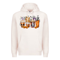 Pale Pink nightmare coffee cups Premium Hoodie - MaliasSmallBusiness