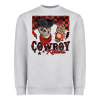 Heather Grey cowboy killer Heavyweight Sweatshirt - Zillion Design Studio