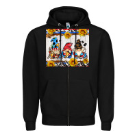 Black hockey gnomes Zipper Hoodie - AdoDesignShop