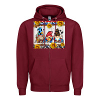 Burgundy hockey gnomes Zipper Hoodie - AdoDesignShop