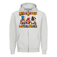 Dove Grey hockey gnomes Zipper Hoodie - AdoDesignShop
