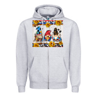 Heather Grey hockey gnomes Zipper Hoodie - AdoDesignShop