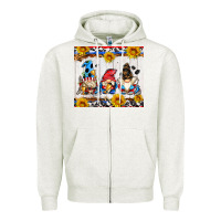 Oatmeal Heather hockey gnomes Zipper Hoodie - AdoDesignShop