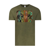 Vintage Olive western camouflage brushstroke Vintage Tee - BarkalooDesign