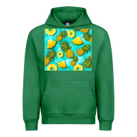 Emerald blue pineapple Urban Hoodie - BarkalooDesign