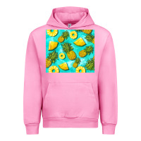 Fuchsia Pink blue pineapple Urban Hoodie - BarkalooDesign