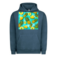 Pigment Midnight Navy blue pineapple Urban Hoodie - BarkalooDesign