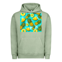Pigment Oil Green blue pineapple Urban Hoodie - BarkalooDesign